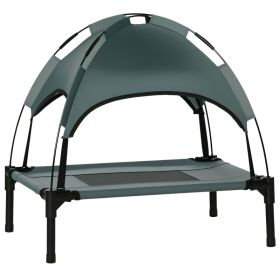 Elevated Dog Bed with Removable Canopy, Outdoor Dog Cot with UV Protection Canopy Shade, 24 inch Pet Bed for Camping, Gray (Option: Grey-560x100x130 mm) Elevated Dog Bed with Removable Canopy, Outdoor Dog Cot with UV Protection Canopy Shade, 24 inch Pet Bed for Camping, Gray (Option: Grey-560x100x130 mm)